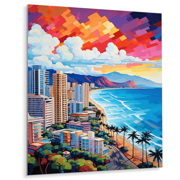 DesignArt City Maui Popart III On Metal Print Wayfair